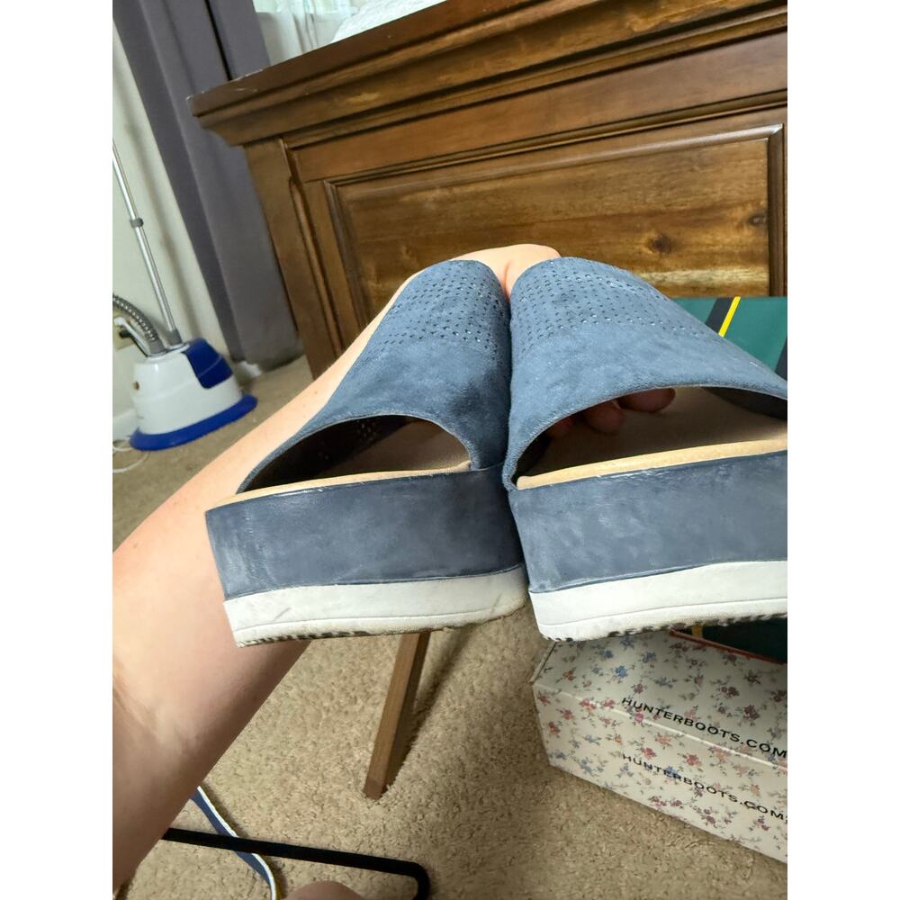 Dr. Scholl’s Original Collection slides shoes sandals platform Comfort Blue 7 - Picture 9 of 9